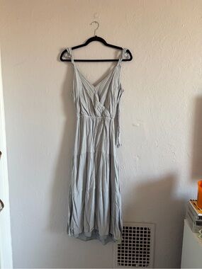 Sadie & Sage Blue Gray Cotton Tie Back Maxi Dress Size S